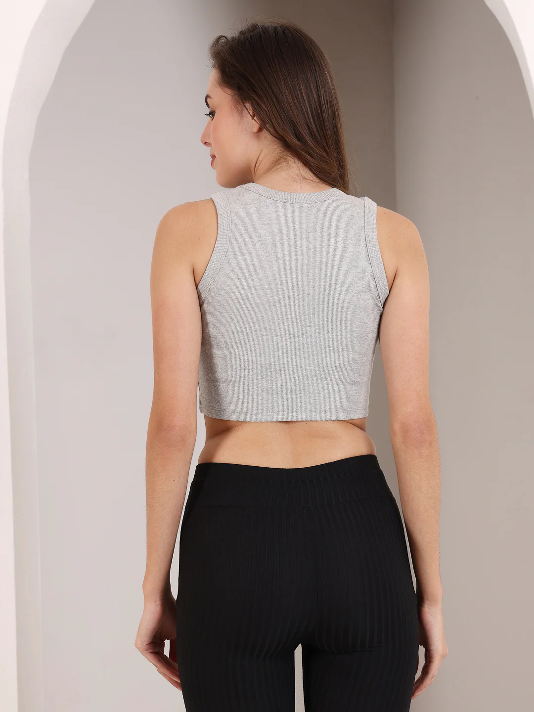 Grey Rib Tank Top - Image 3