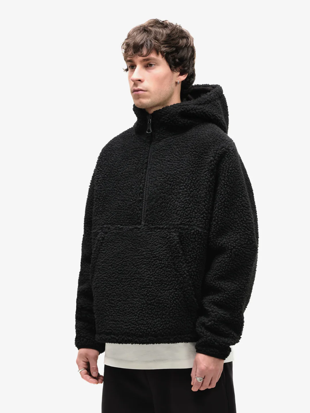 Polar Fleece Half-Zip Hoodie - Image 3